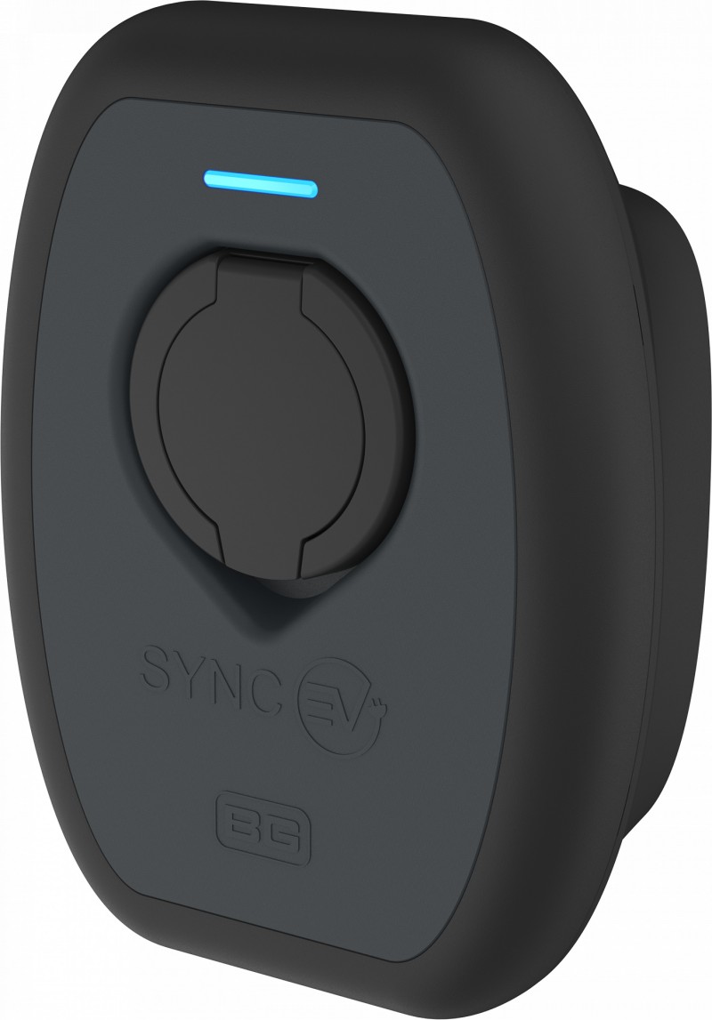 SyncEV BG EVS7GG Socketed 7.4kW wall charger with WiFi, GSM and Smart! functionality